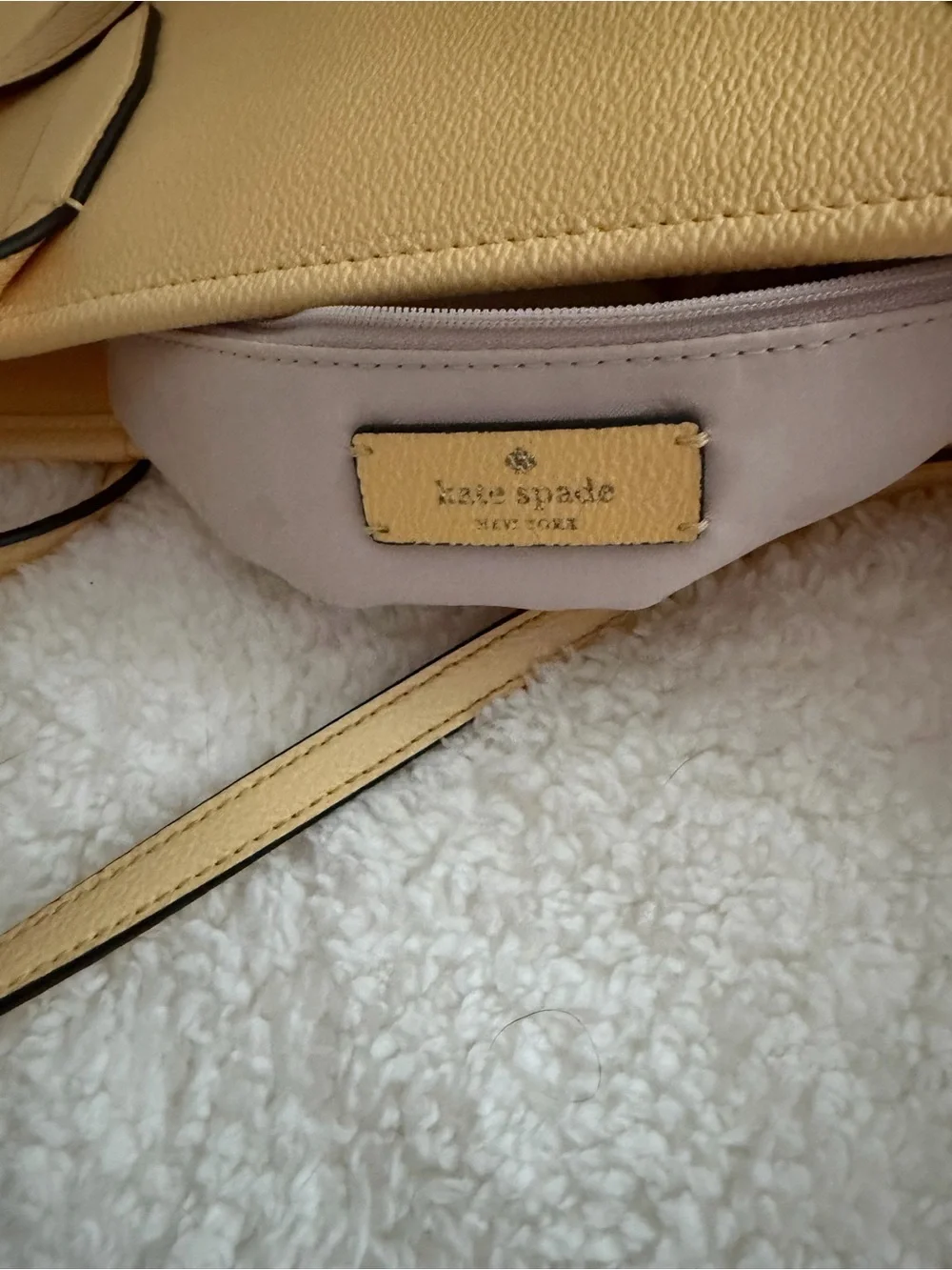 kate spade Yellow Leather Tote with Dual Top Handles